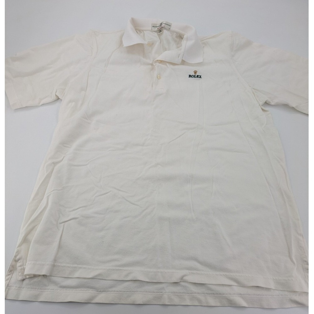 Vintage Fairway & Greene Rolex White Polo‎ Shirt Mens XL Golf Mercerized Cotton